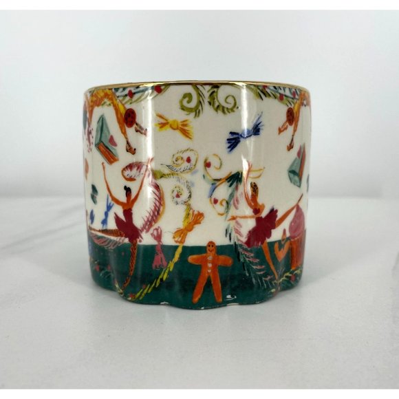 Anthropologie Pauline de Roussy de Sales Coffee Mug Dark Turquoise Christmas 202 - Picture 3 of 7